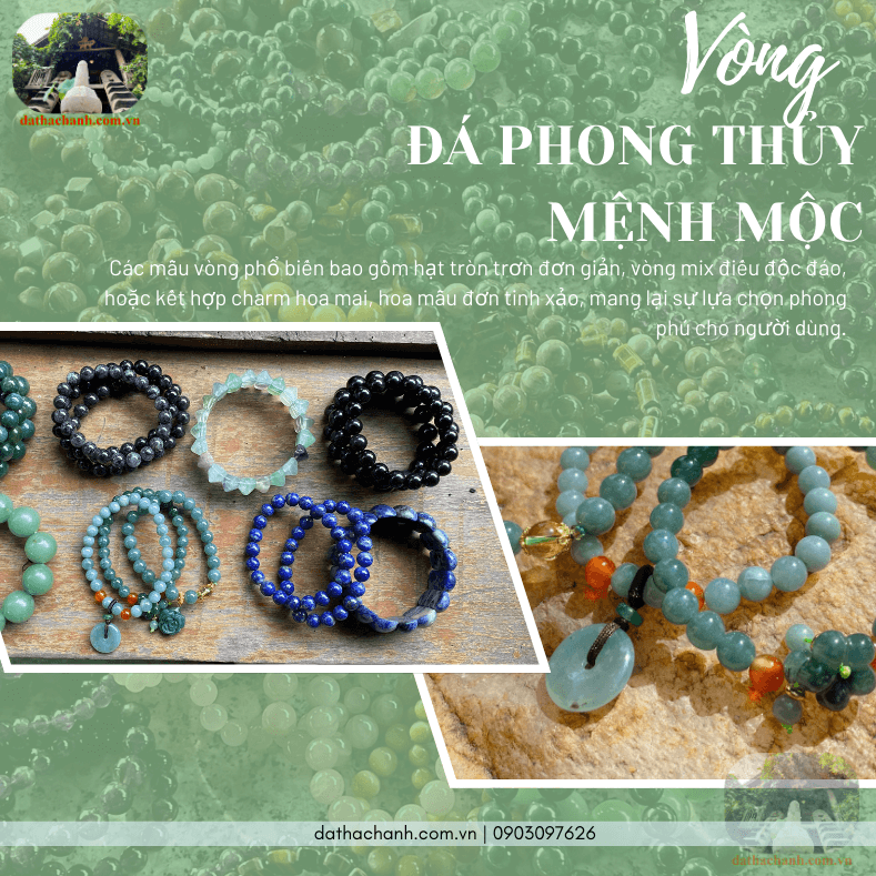 vòng đá phong thủy mệnh Mộc