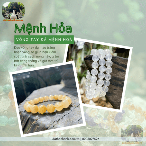 vòng tay đá mệnh hoả
