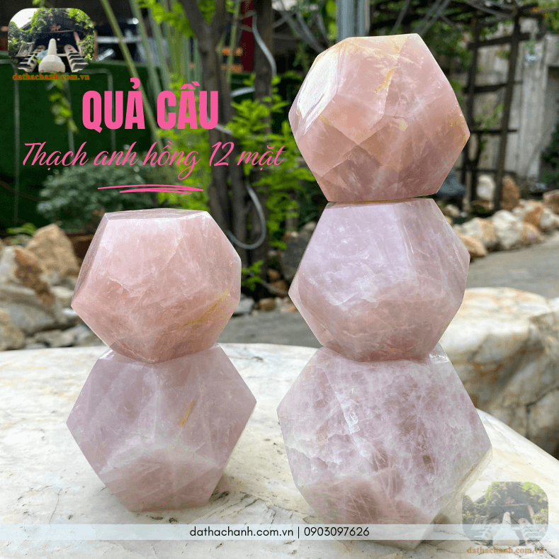 Đá phong thủy thạch anh hồng, ý nghĩa, cách dùng và giá chuẩn cho phong thủy nhà ở 108 đá phong thủy thạch anh hồng