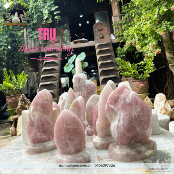 đá phong thủy thạch anh hồng