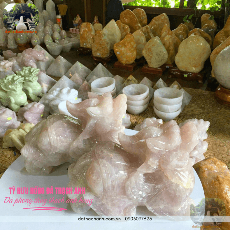 Đá phong thủy thạch anh hồng, ý nghĩa, cách dùng và giá chuẩn cho phong thủy nhà ở 127 đá phong thủy thạch anh hồng