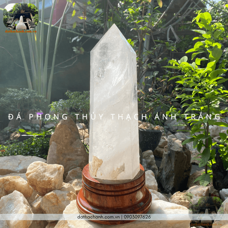 Đá phong thuỷ thạch anh trắng kích hoạt năng lượng, hóa giải trạch khí xấu 60 đá phong thủy thạch anh trắng