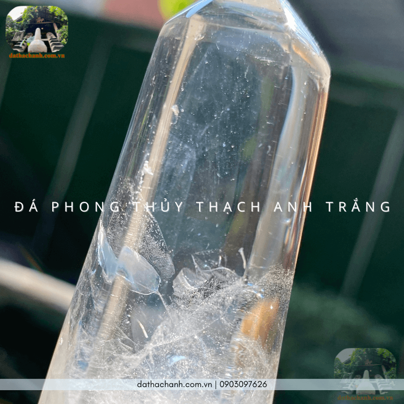 Đá phong thuỷ thạch anh trắng kích hoạt năng lượng, hóa giải trạch khí xấu 61 đá phong thủy thạch anh trắng
