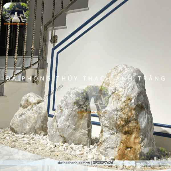 đá phong thủy thạch anh trắng