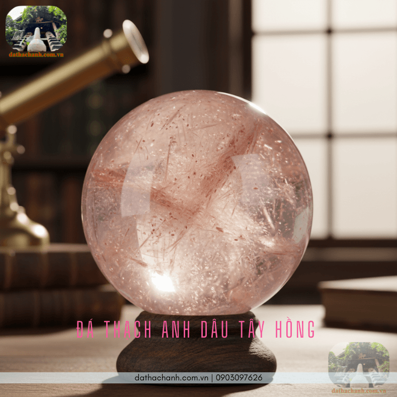 Đá thạch anh dâu tây hồng viên ngọc của hạnh phúc và bình an 27 đá thạch anh dâu tây hồng