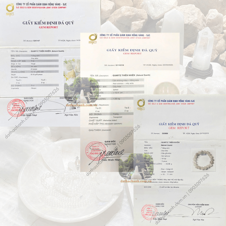 đá thạch anh trắng tự nhiên