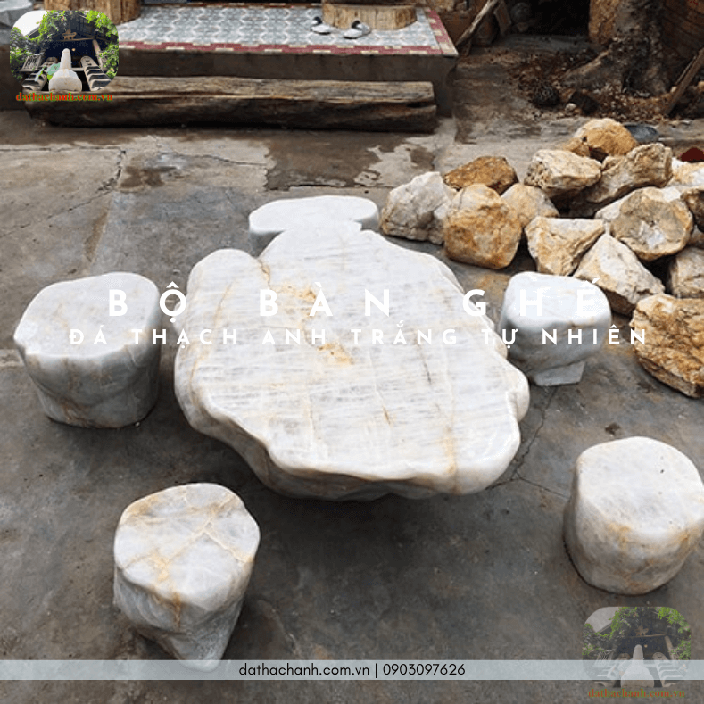 đá thạch anh trắng tự nhiên
