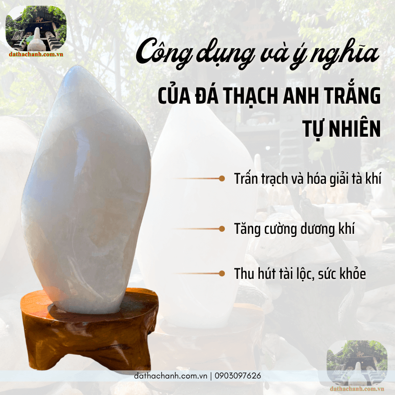 đá thạch anh trắng tự nhiên