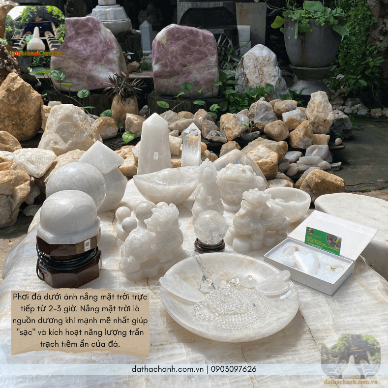 đá thạch anh trắng tự nhiên