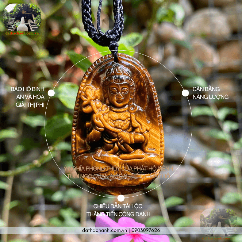 Phật hộ mệnh tuổi Ngọ Quan Âm Đại Thế Chí đá mắt hổ 21 phật hộ mệnh tuổi ngọ