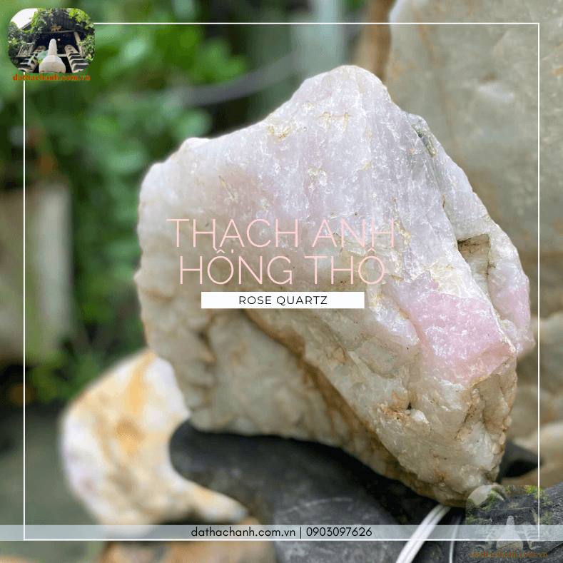 Thạch anh hồng thô trang trí, trấn trạch, hóa giải khí xấu 30 thạch anh hồng thô
