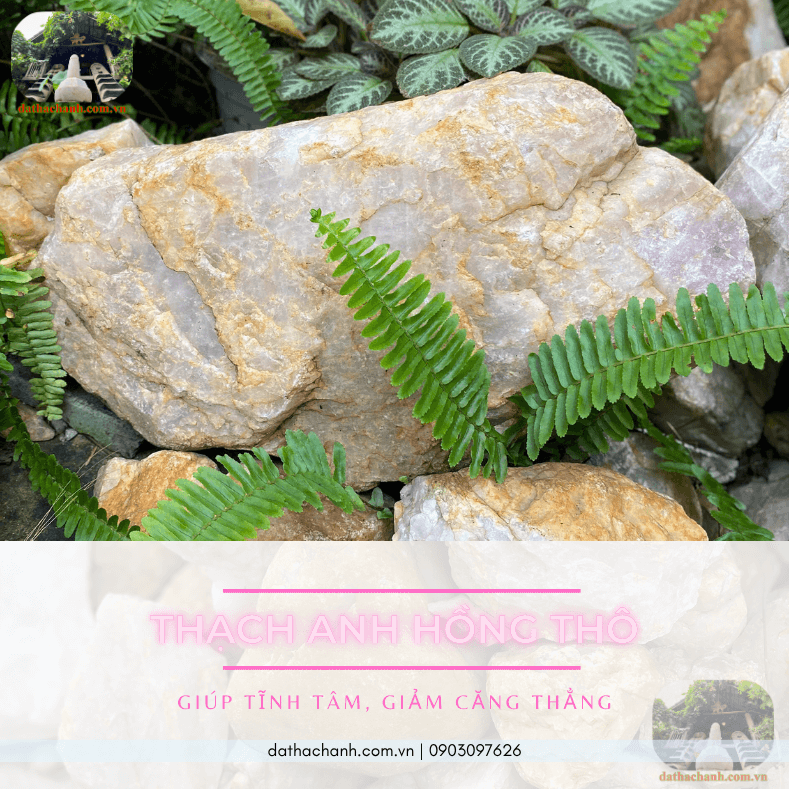 Thạch anh hồng thô trang trí, trấn trạch, hóa giải khí xấu 31 thạch anh hồng thô