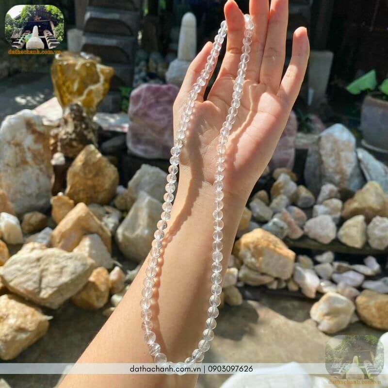 vòng cổ thạch anh trắng