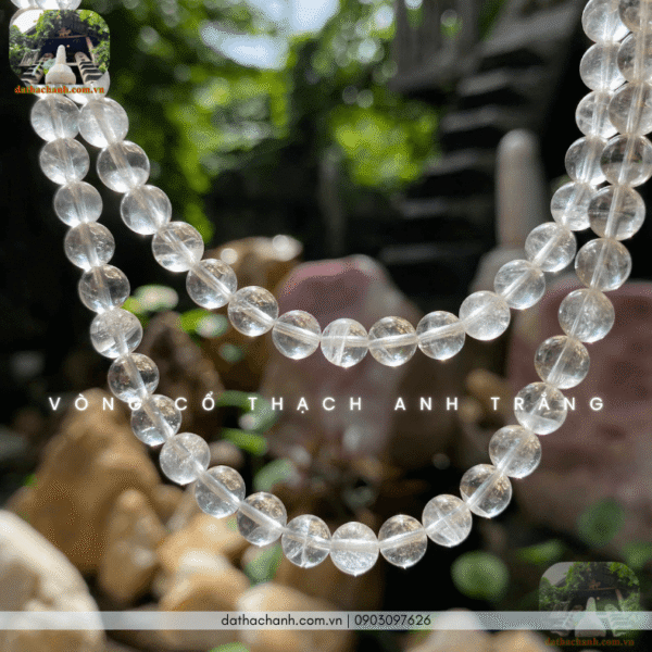 vòng cổ thạch anh trắng
