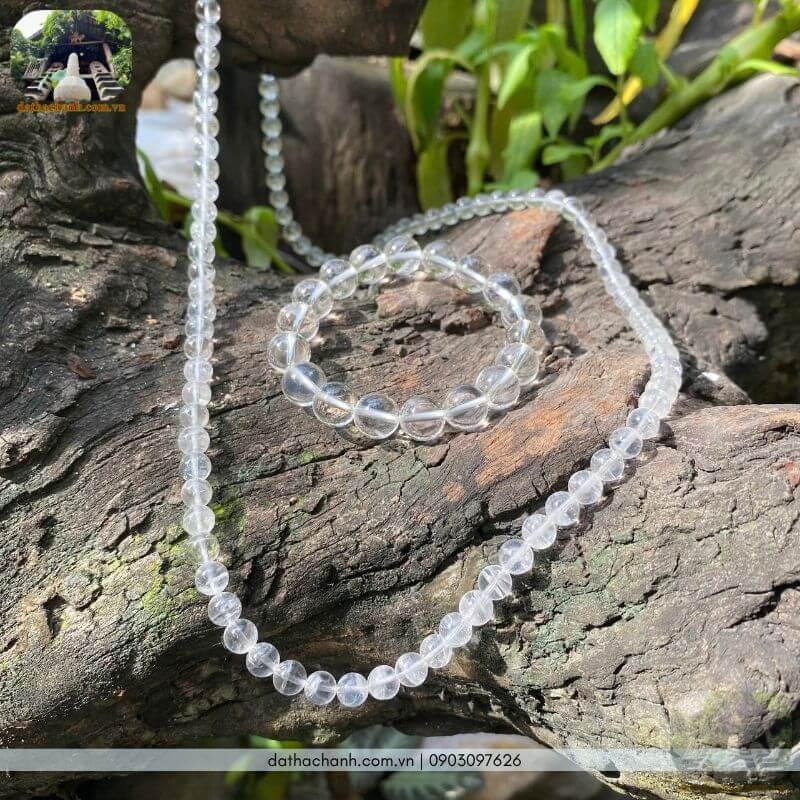 vòng cổ thạch anh trắng