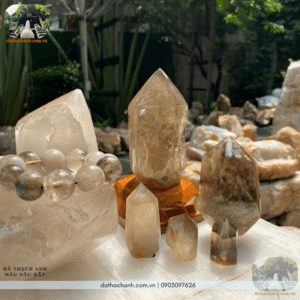 đá thạch anh màu nâu đất