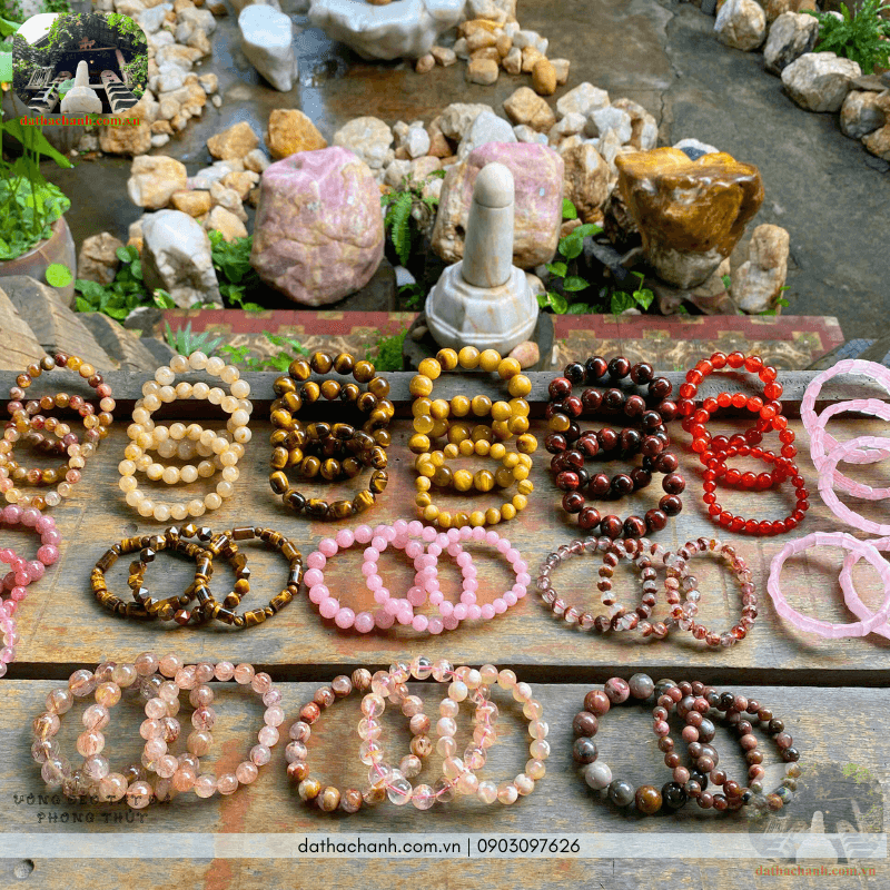 Vòng đeo tay đá phong thủy - Mẫu đẹp, giá tốt, hợp mệnh: Năng lượng tự nhiên, may mắn thịnh vượng 99 vòng đeo tay đá phong thủy