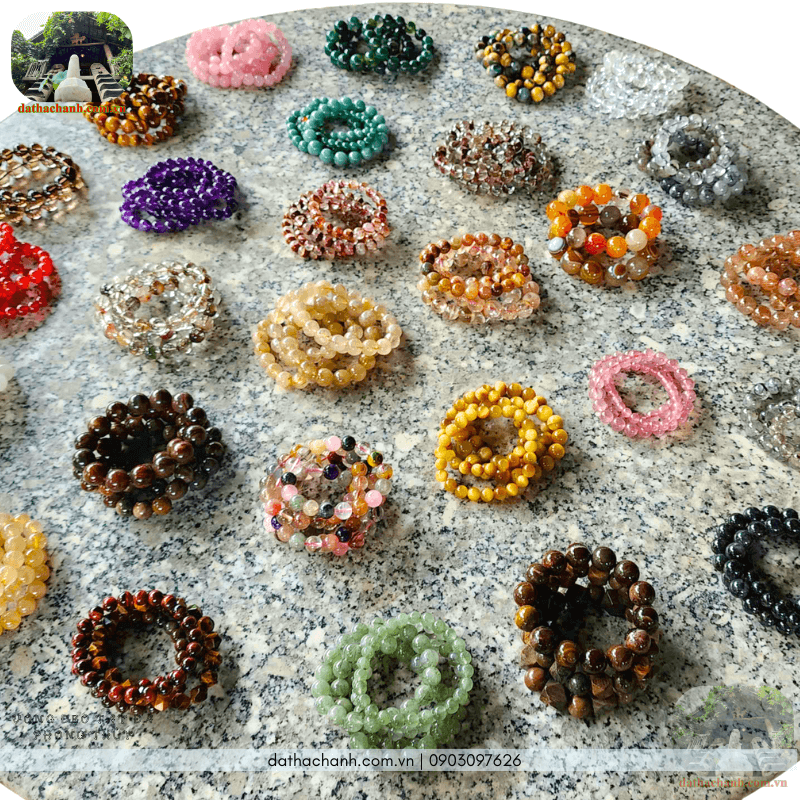 Vòng đeo tay đá phong thủy - Mẫu đẹp, giá tốt, hợp mệnh: Năng lượng tự nhiên, may mắn thịnh vượng 66 vòng đeo tay đá phong thủy