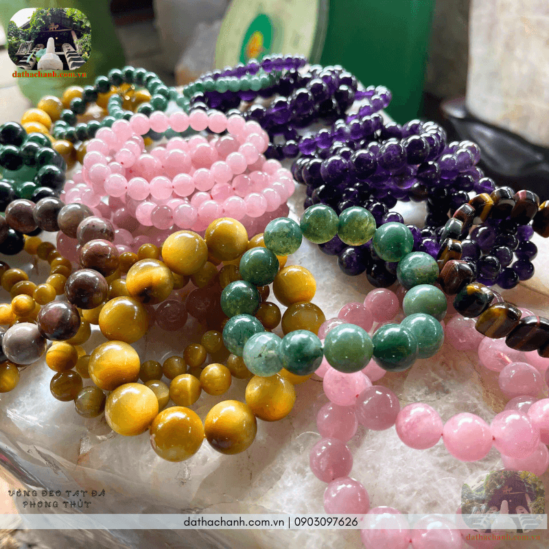 Vòng đeo tay đá phong thủy - Mẫu đẹp, giá tốt, hợp mệnh: Năng lượng tự nhiên, may mắn thịnh vượng 68 vòng đeo tay đá phong thủy