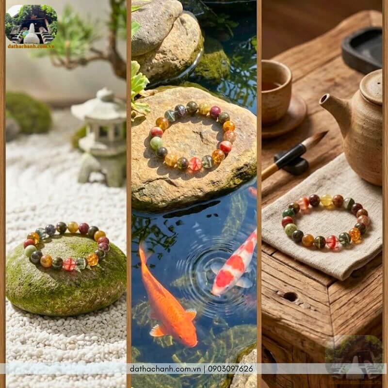 vòng đá ưu linh ngũ sắc