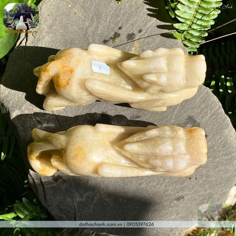 Kỳ lân đá thạch anh tự nhiên nguyên khối 25 Kỳ lân đá thạch anh
