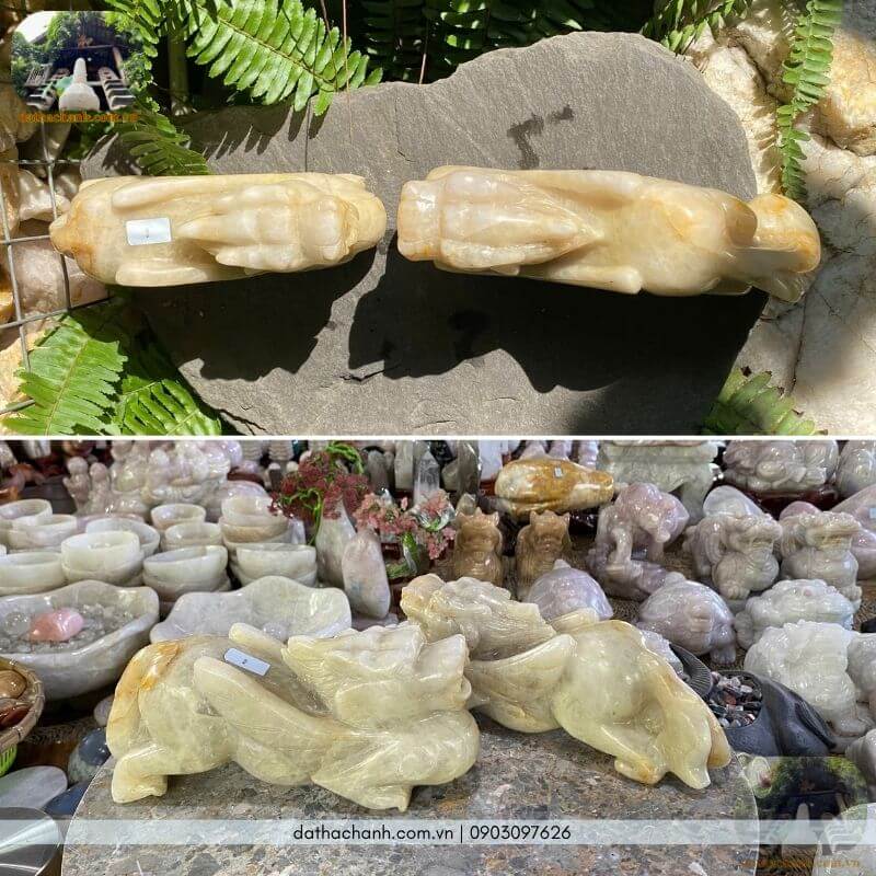 Kỳ lân đá thạch anh tự nhiên nguyên khối 27 Kỳ lân đá thạch anh