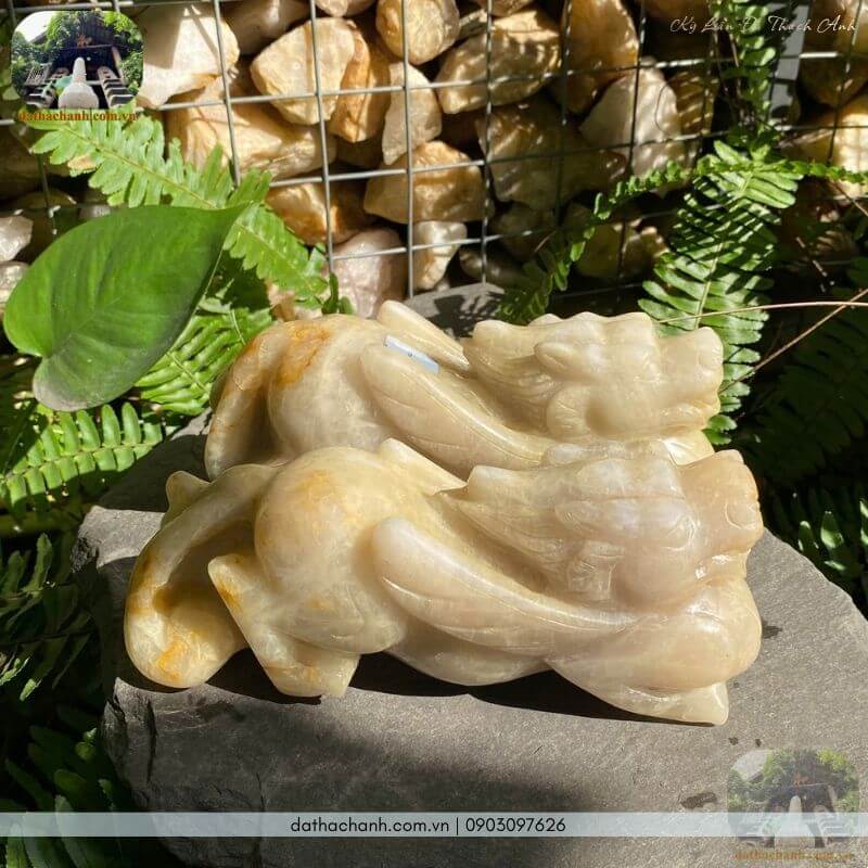 Kỳ lân đá thạch anh tự nhiên nguyên khối 21 Kỳ lân đá thạch anh