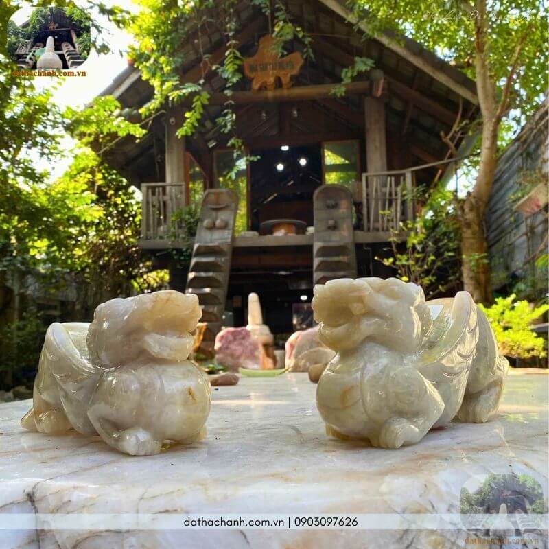 Kỳ lân đá thạch anh tự nhiên nguyên khối 28 Kỳ lân đá thạch anh