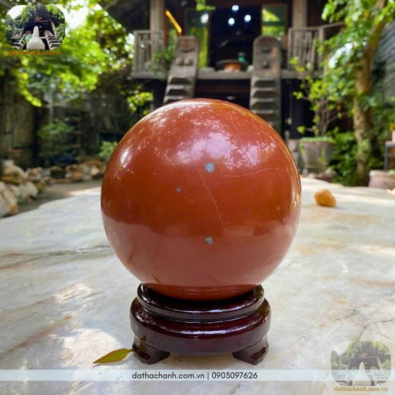 Quả cầu đá ngọc bích đỏ (Jasper) - Kích hoạt tài lộc cho bàn làm việc 30 quả cầu đá ngọc bích đỏ