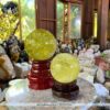 quả cầu đá thạch anh vàng