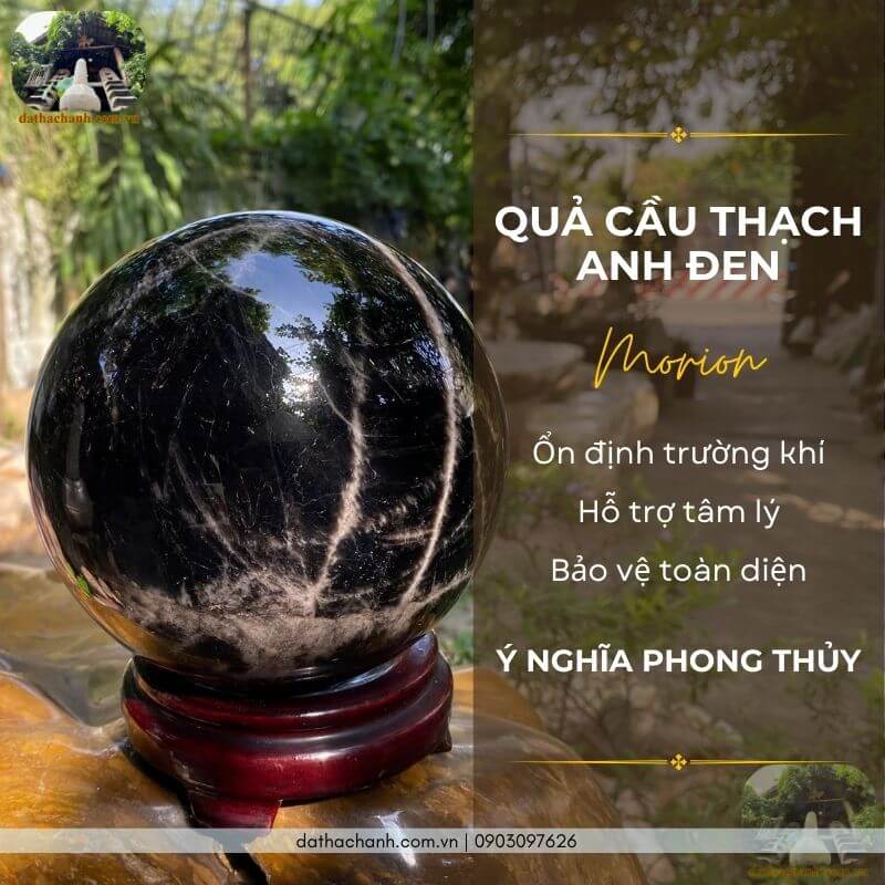 Quả cầu thạch anh đen giúp bảo vệ và ổn định khí trường 23 quả cầu thạch anh đen