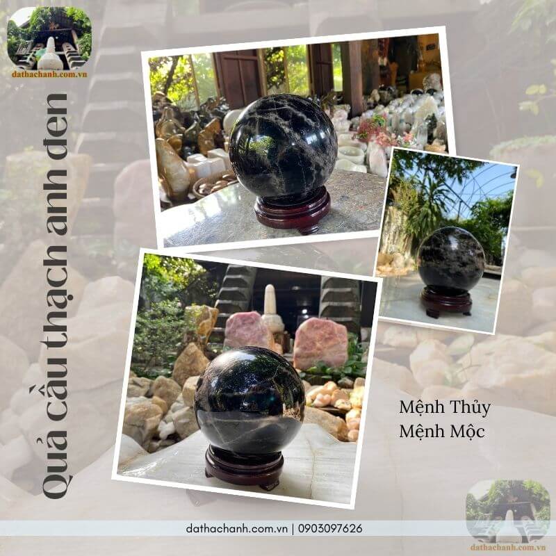 Quả cầu thạch anh đen giúp bảo vệ và ổn định khí trường 24 quả cầu thạch anh đen