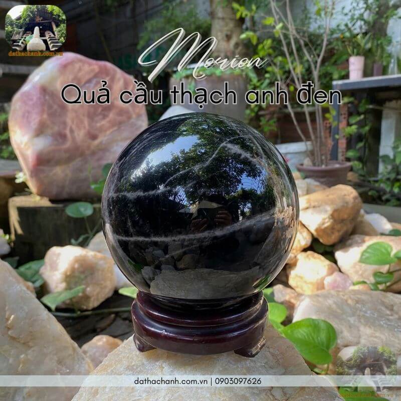 Quả cầu thạch anh đen giúp bảo vệ và ổn định khí trường 21 quả cầu thạch anh đen
