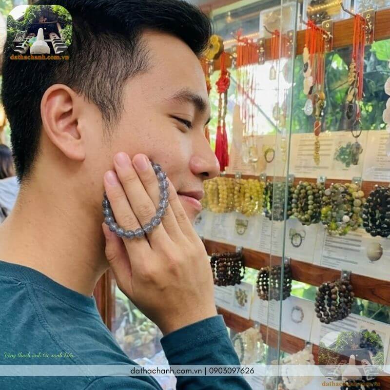 vòng thạch anh tóc xanh biển