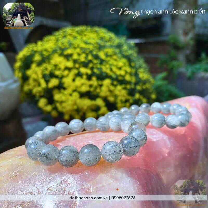 Vòng thạch anh tóc xanh biển 32 thạch anh tóc xanh biển