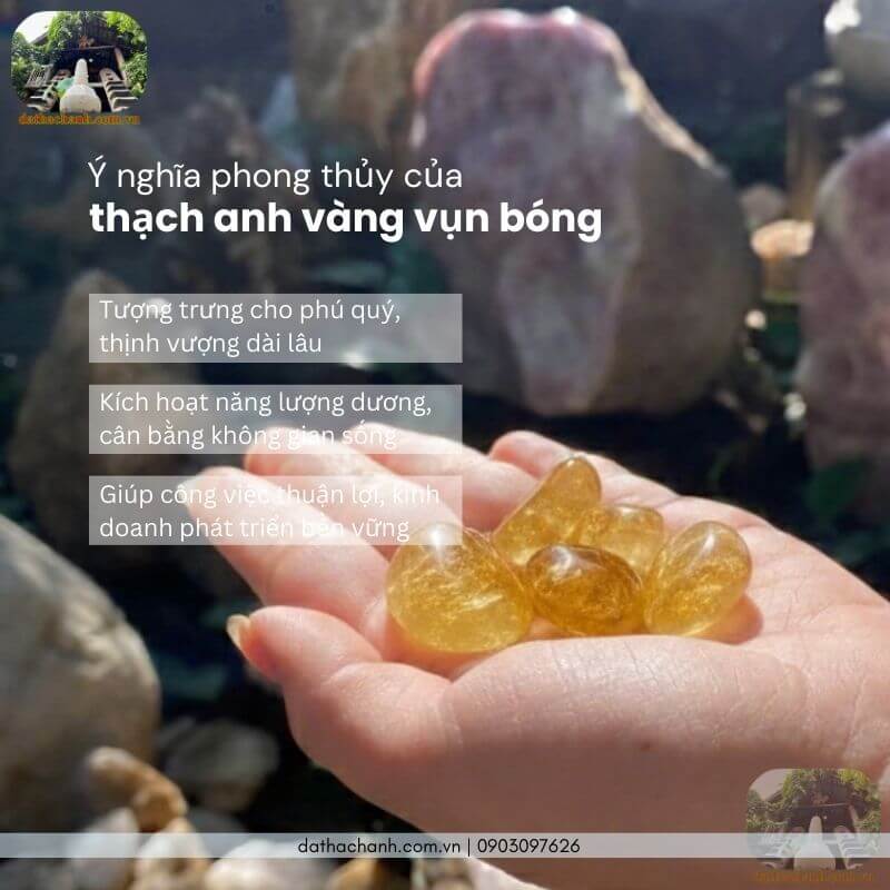 Thạch anh vàng vụn bóng tự nhiên 36 thạch anh vàng vụn