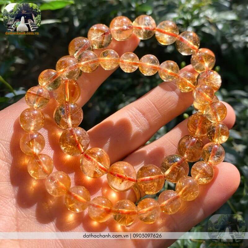 vòng đá citrine vàng
