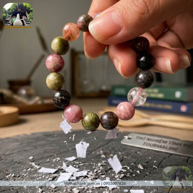 vòng tay đá tourmaline