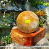 quả cầu đá thạch anh bông vàng
