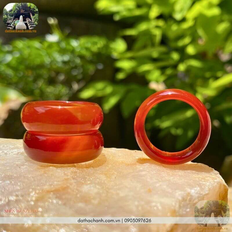 Nhẫn mã não đỏ phong thủy – Tăng vận khí, hút tài lộc 35 nhẫn mã não đỏ