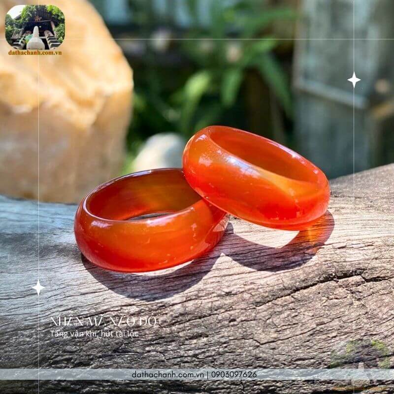 Nhẫn mã não đỏ phong thủy – Tăng vận khí, hút tài lộc 33 nhẫn mã não đỏ