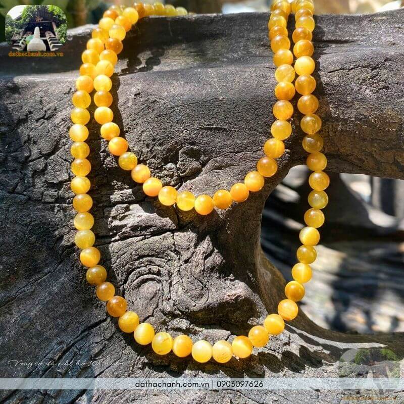 Vòng cổ đá mắt hổ 108 hạt 6.5ly tự nhiên 30 vòng cổ đá mắt hổ 108 hạt 6.5ly