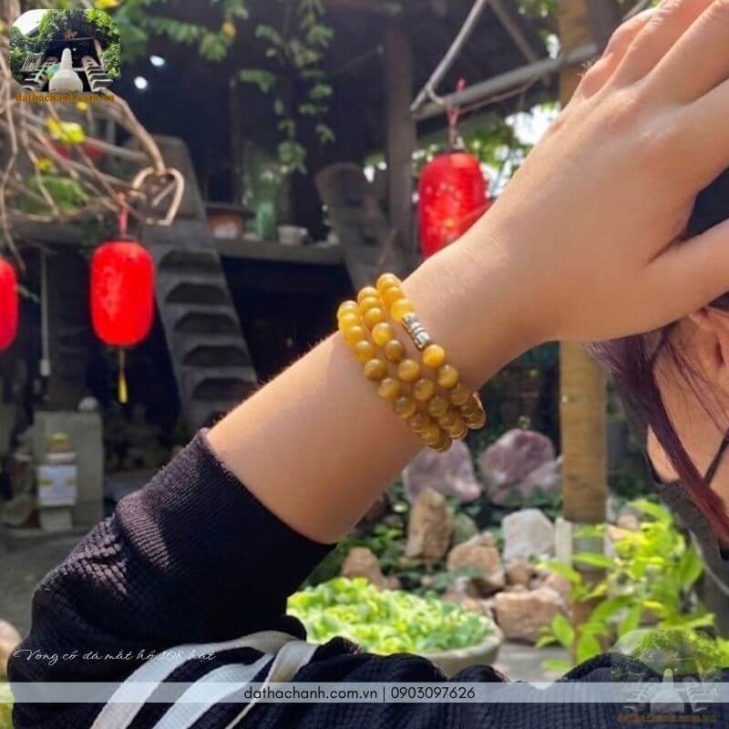 Vòng cổ đá mắt hổ 108 hạt 6.5ly tự nhiên 34 vòng cổ đá mắt hổ 108 hạt 6.5ly