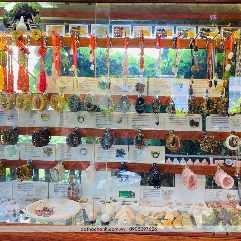 Vòng cổ đá mặt trăng 7ly (88 hạt) tự nhiên 31 vòng cổ đá mặt trăng