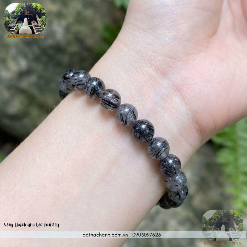thạch anh tóc đen 8 ly