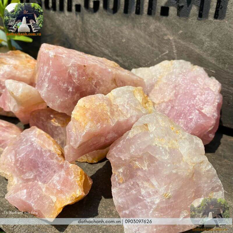 Đá thạch anh màu hồng 32 đá thạch anh màu hồng