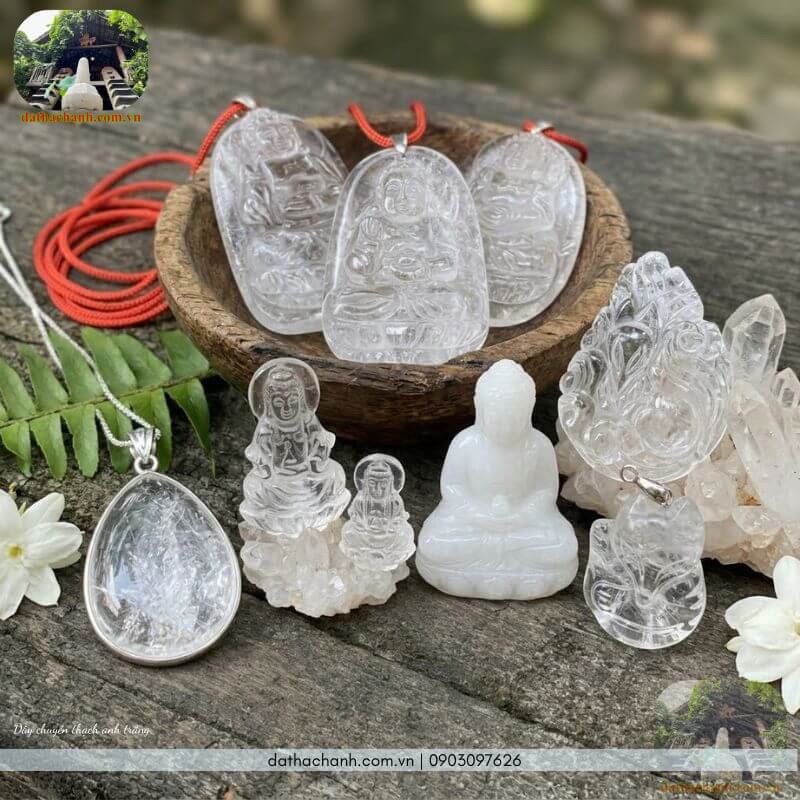 Dây chuyền thạch anh trắng 41 dây chuyền thạch anh trắng