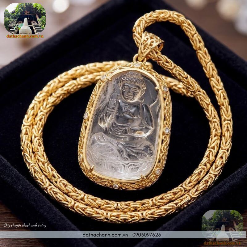 Dây chuyền thạch anh trắng 34 dây chuyền thạch anh trắng