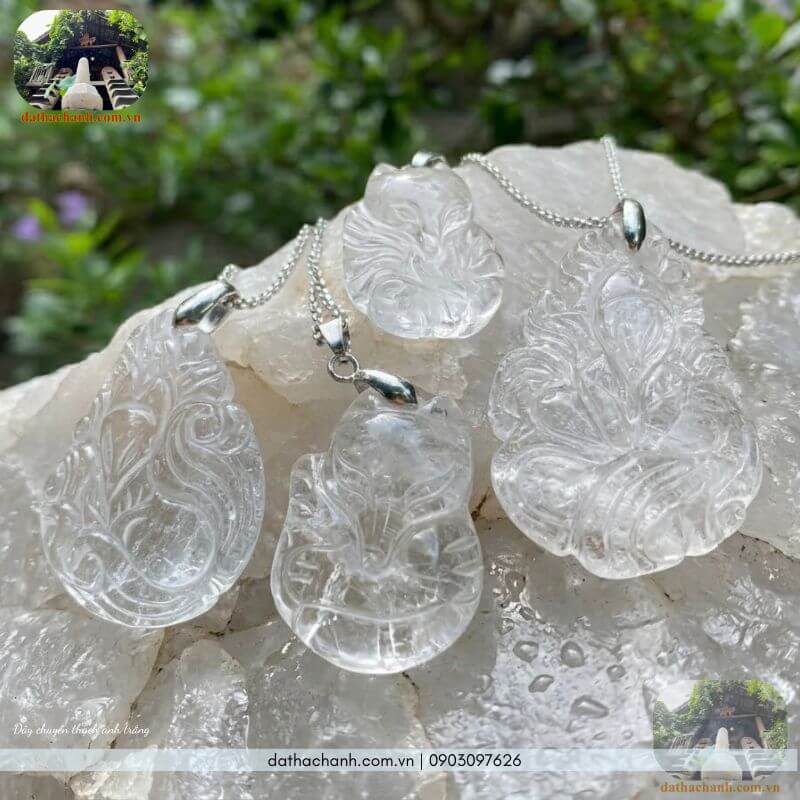 Dây chuyền thạch anh trắng 37 dây chuyền thạch anh trắng