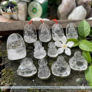 mặt phật thạch anh trắng